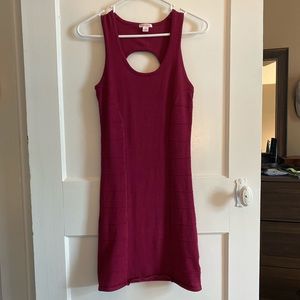 Fitted Burgundy Dress